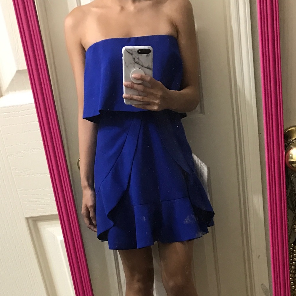 BCBG blue mini dress
